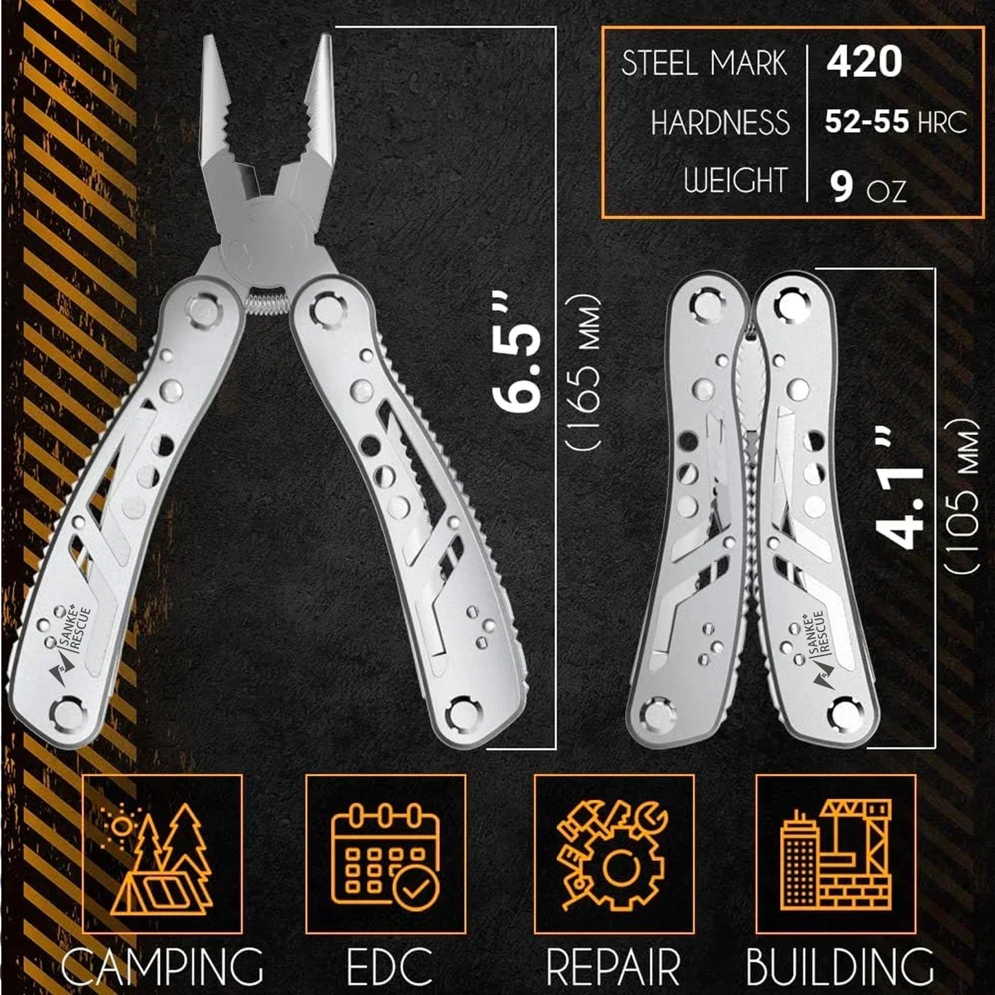 Multitool 24-in-1 Multitools Pliers 
with Professional Multi-tool for Survival Camping and Hunting Gifts for Men Dad Hus band
