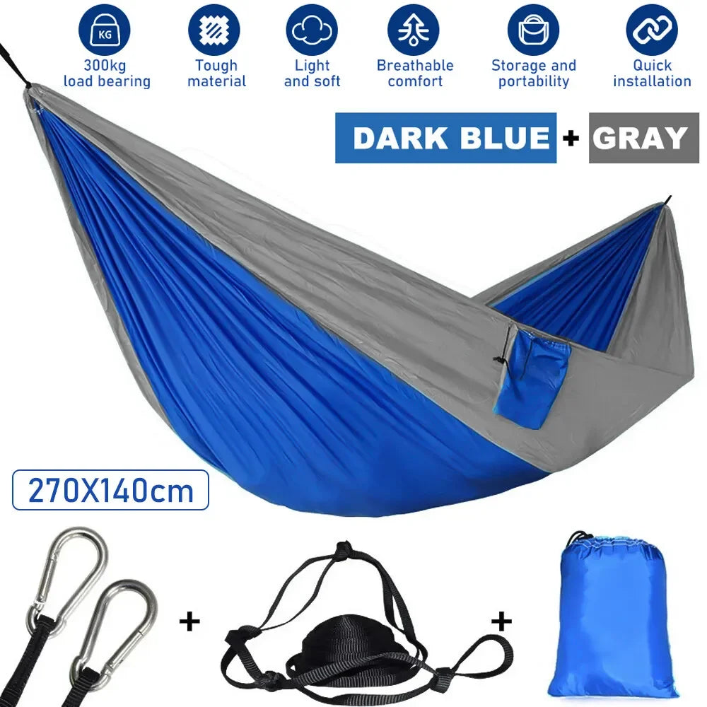 660lbs Portable Double Person Camping Hammock Tent with Mosquito Net Hanging Bed