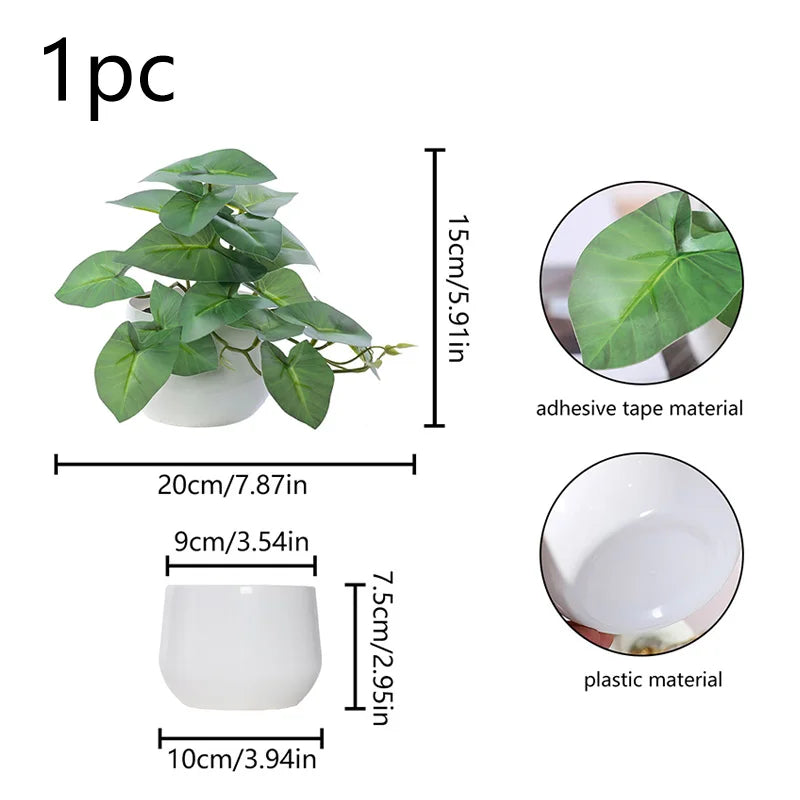 1PC Simulated Plant Potted Plant,
 Business Office Desktop, Foyer, Garden, Garden, Floral And Home Decoration
