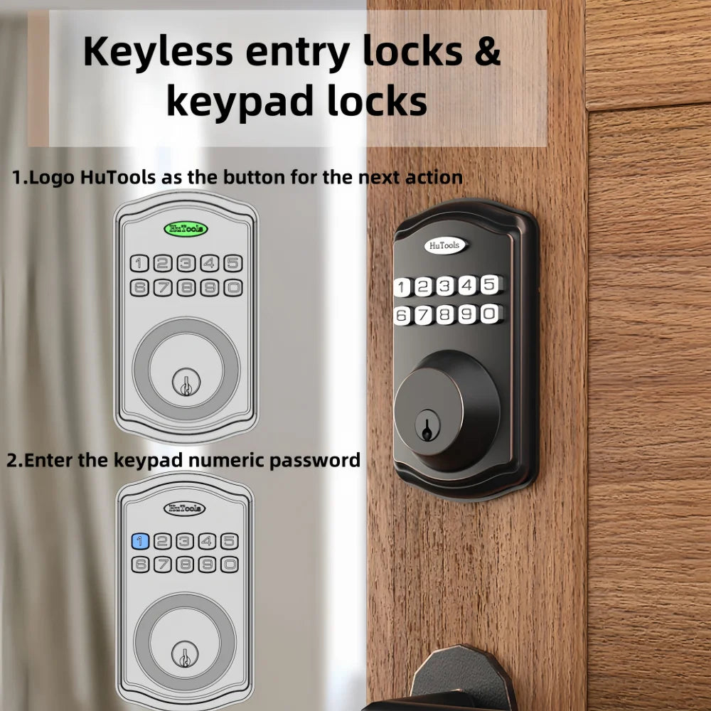 Keyless Entry Door Lock with Key Override