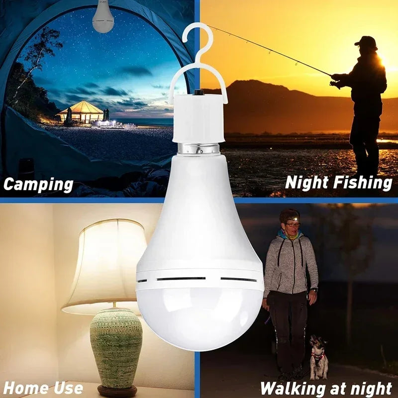 LED Rechargeable Light Bulb 7w 9w 12w 15w 85-265V 
Emergency Bulb Portable Hanging Camping Lamp for Tent
 Home Power Failure Porch