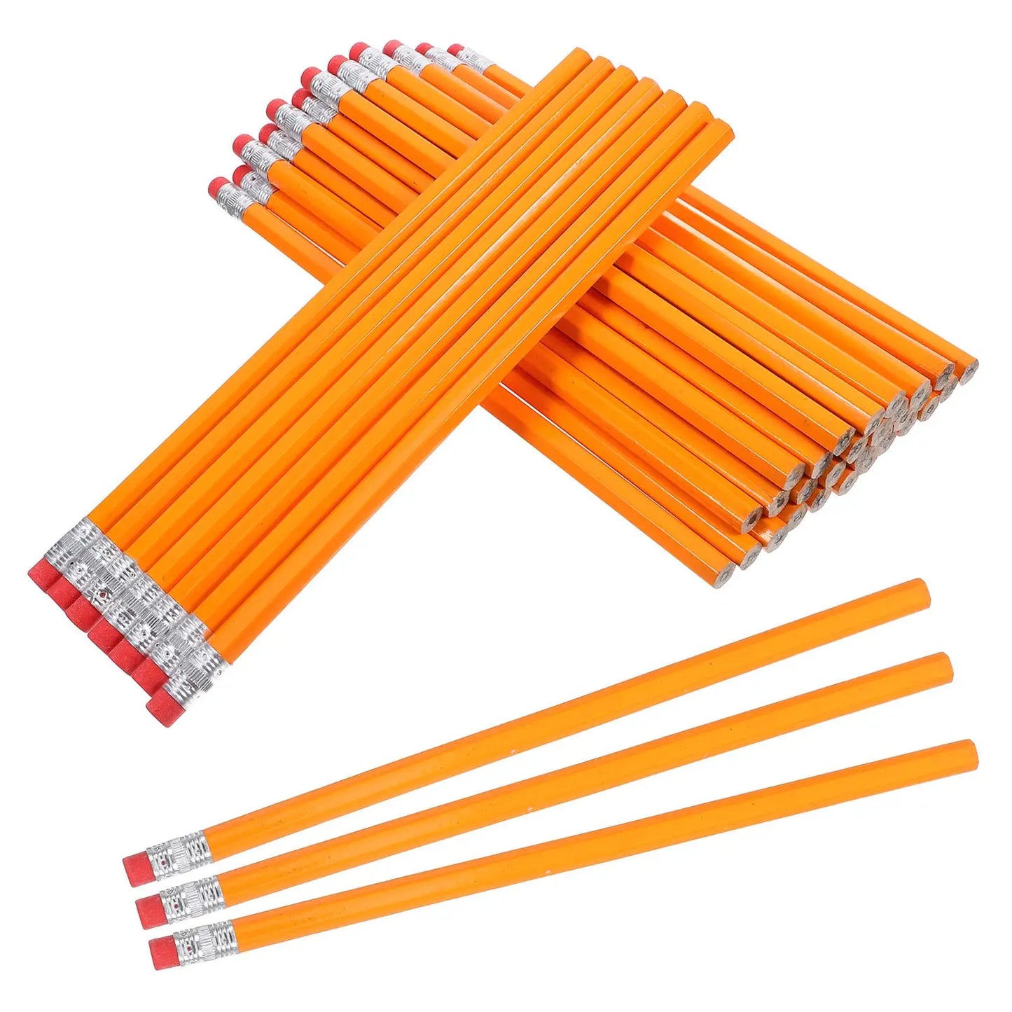 100 Pcs Pencil With Eraser Wood Pencils 
Bulk Classroom Supplies 
School Office Wooden Lead Pencils Long Writing Student Teacher
