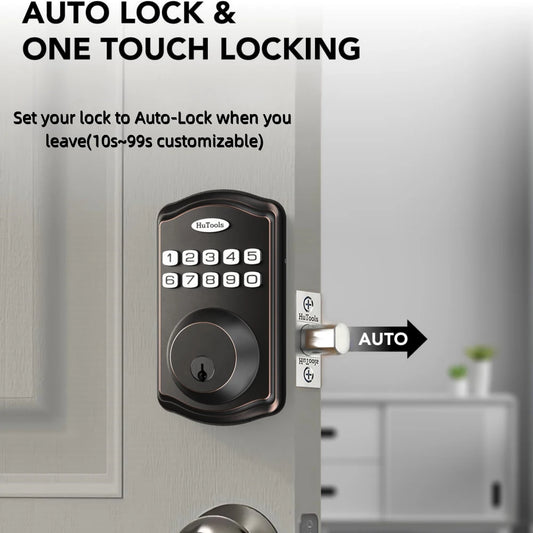 Keyless Entry Door Lock with Key Override