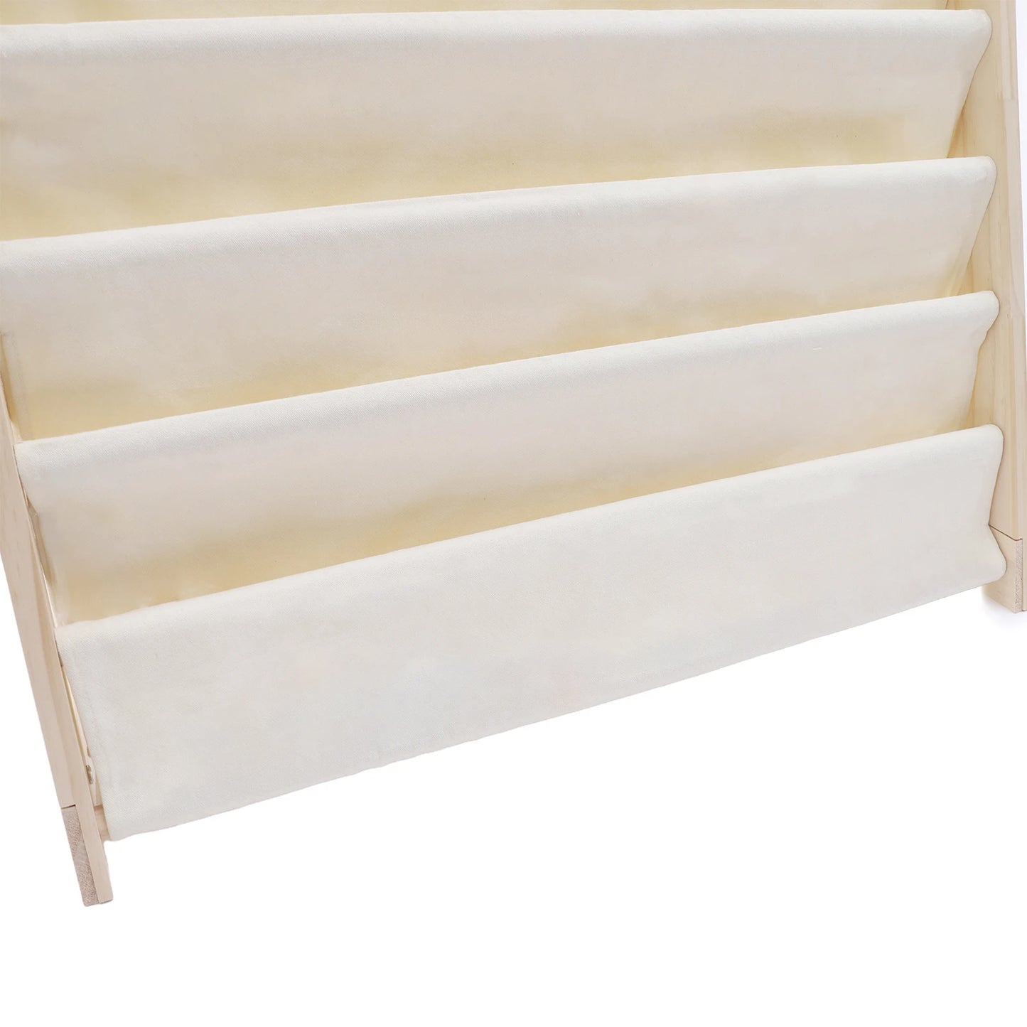 Natural Beige 6-Layer Book Rack 29.5x11.8x31.1 Inch Kids Bookshelf Books Toys Storage Organization