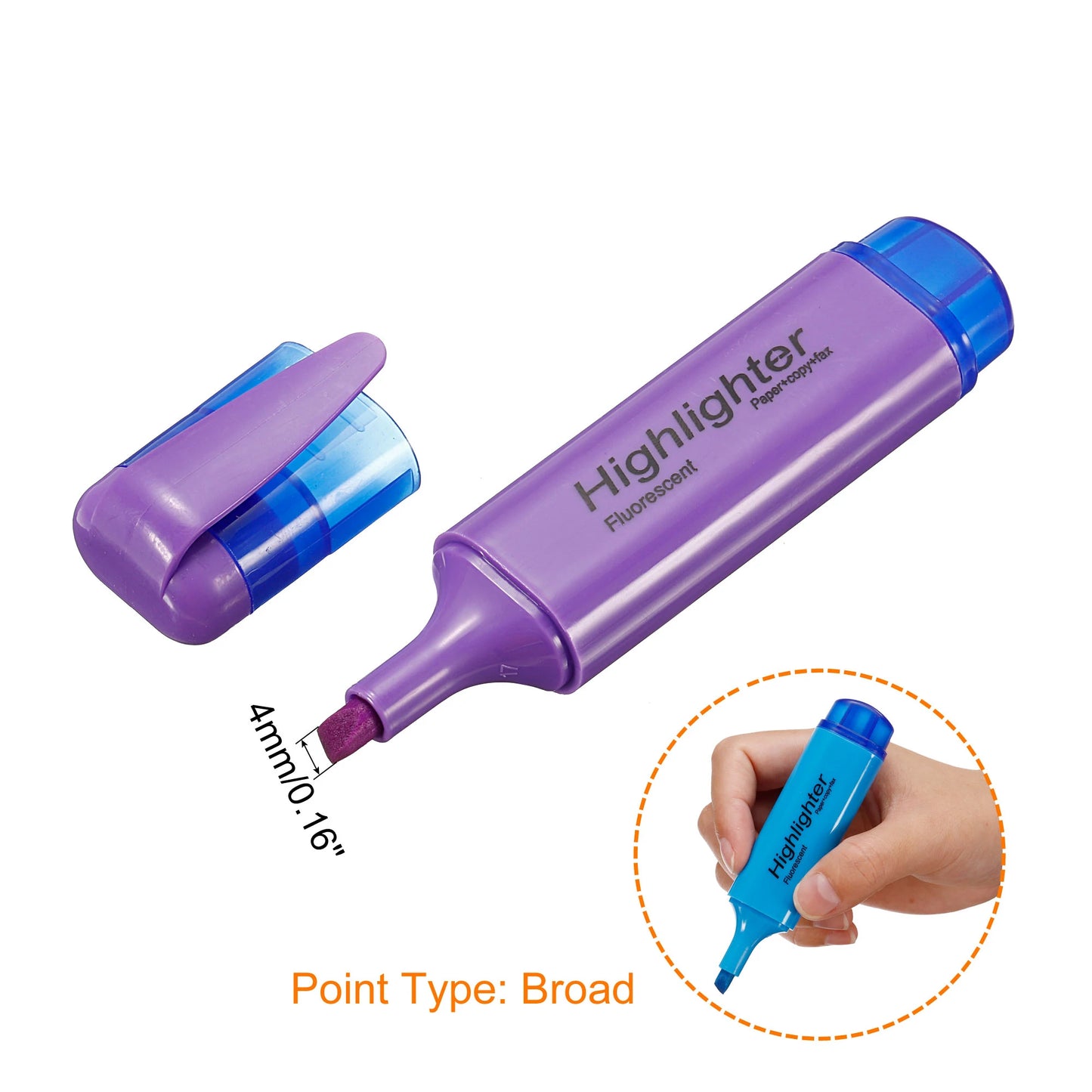 4/6Pc Highlighter Fluorescent Pen Broad Tip
Writing Marker Pens for Art Drawing Doodling
Office Stationery School Supply