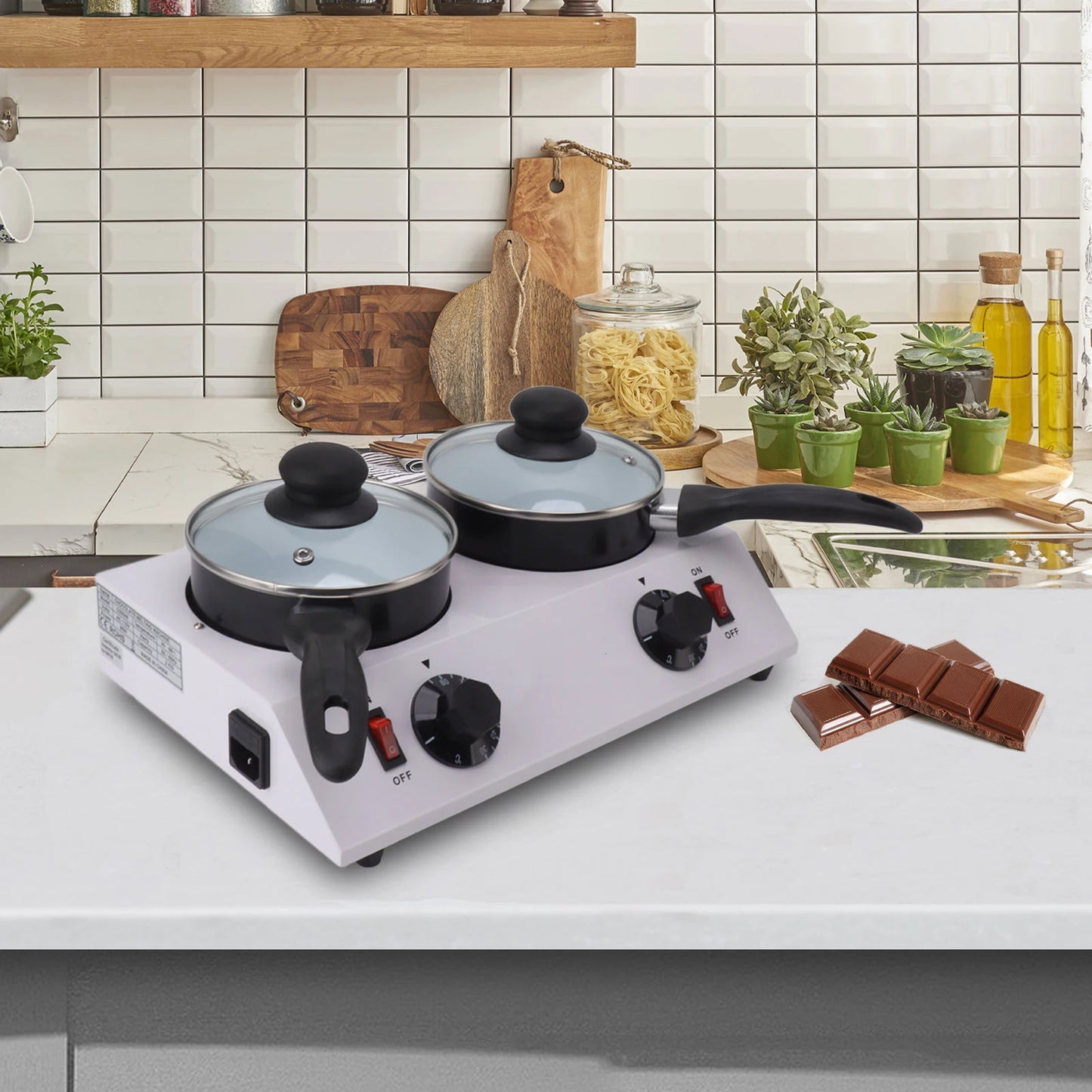 2 Tanks Chocolate Melting Machine