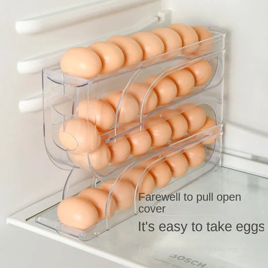 Household Four Tier Refrigerator Egg Storage Box 
Large Capacity Automatic Egg Roller
Space Saving Kitchen Dedicated