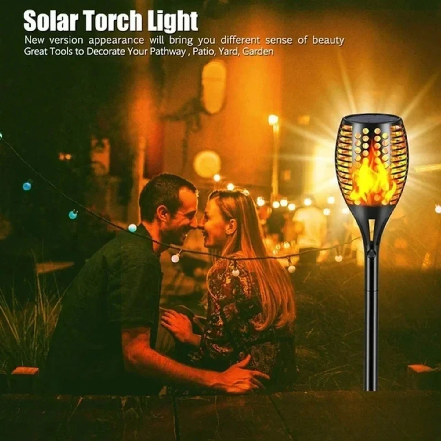 "Outdoor Waterproof Solar Torch Lights