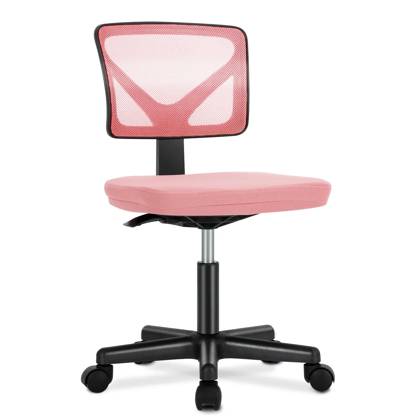 Office Mesh with Lumbar Support Armless  Chair 
Low Back with Wheels Adjustable Height 360° Rolling Swivel Computer Chair